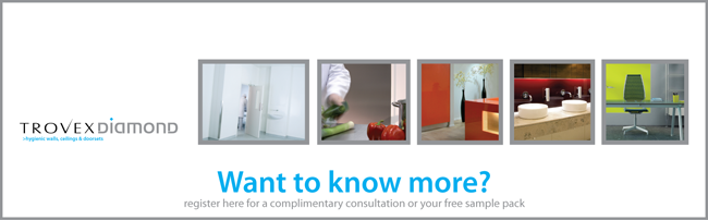 Trovex Diamond Interior PVC Hygienic Wall Cladding Sample Request