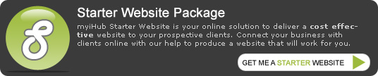myiHub Starter Website is your online solution to deliver a cost effective website to your prospective clients. Connect your business with clients online with our help to produce a website that will work for you.