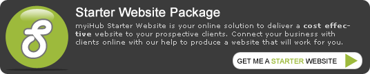 myiHub Starter Website is your online solution to deliver a cost effective website to your prospective clients. Connect your business with clients online with our help to produce a website that will work for you.